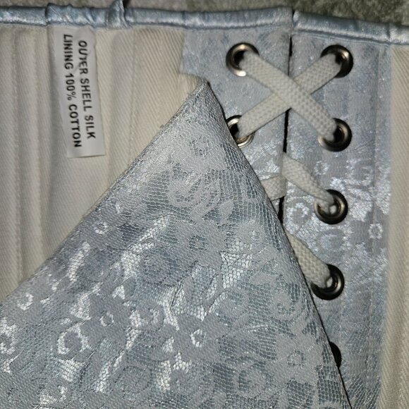 LAST NWT FROZEN CORSET BLUE W/LACE SMALL 24" - Picture 4 of 16